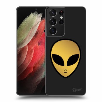 Picasee silikónový čierny obal pre Samsung Galaxy S21 Ultra 5G G998B - Earth - Alien