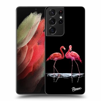 Picasee ULTIMATE CASE pro Samsung Galaxy S21 Ultra 5G G998B - Flamingos couple