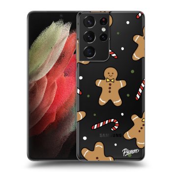 Picasee silikónový prehľadný obal pre Samsung Galaxy S21 Ultra 5G G998B - Gingerbread