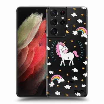 Picasee silikónový prehľadný obal pre Samsung Galaxy S21 Ultra 5G G998B - Unicorn star heaven