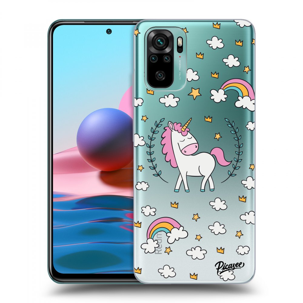 Picasee silikónový prehľadný obal pre Xiaomi Redmi Note 10 - Unicorn star heaven