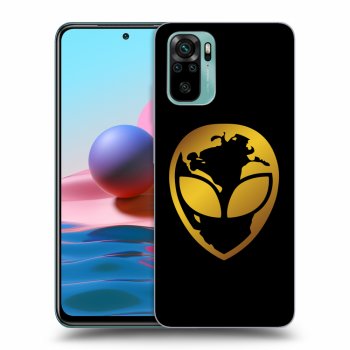 Obal pre Xiaomi Redmi Note 10 - EARTH - Gold Alien 3.0