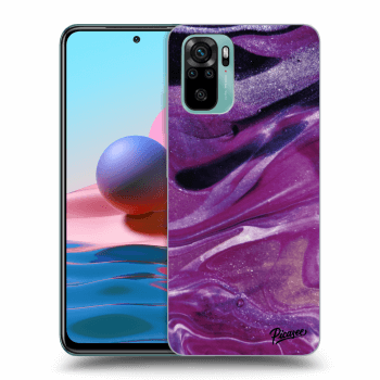 Obal pre Xiaomi Redmi Note 10 - Purple glitter