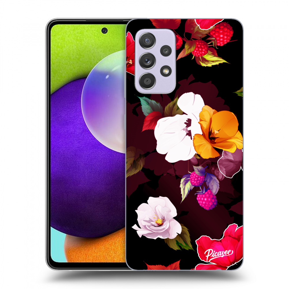 Picasee silikónový prehľadný obal pre Samsung Galaxy A52 A525F - Flowers and Berries