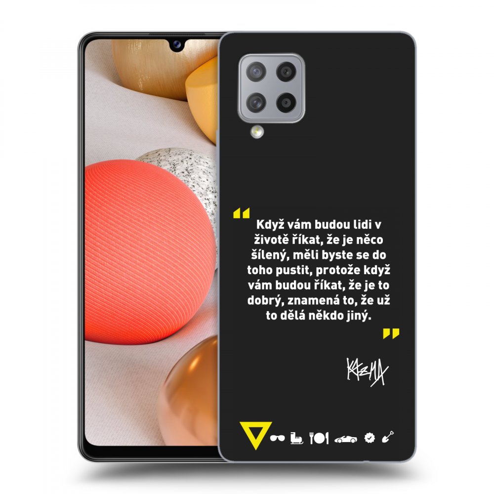 Picasee silikónový čierny obal pre Samsung Galaxy A42 A426B - Kazma - MĚLI BYSTE SE DO TOHO PUSTIT
