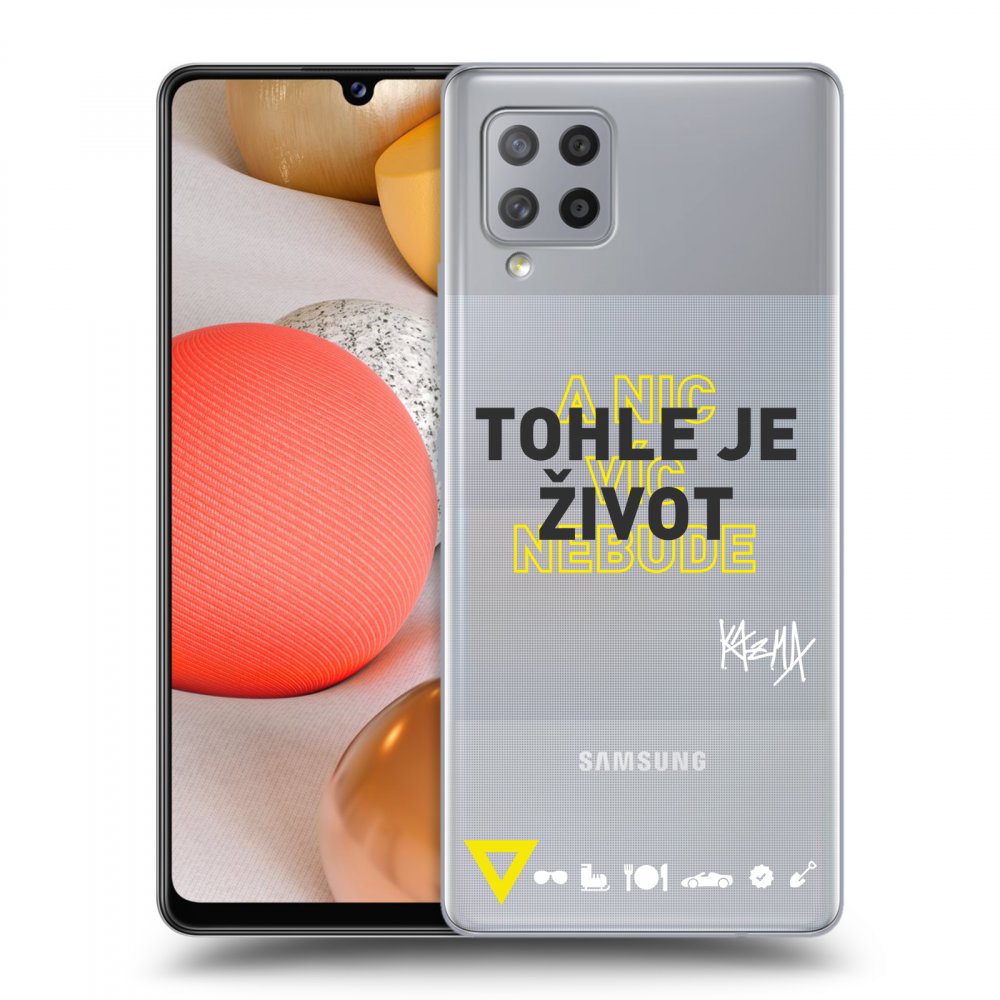 Picasee silikónový prehľadný obal pre Samsung Galaxy A42 A426B - Kazma - TOHLE JE ŽIVOT A NIC VÍC NEBUDE