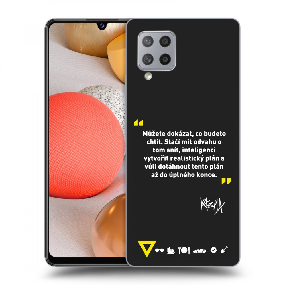 Picasee silikónový čierny obal pre Samsung Galaxy A42 A426B - Kazma - MŮŽETE DOKÁZAT, CO BUDETE CHTÍT