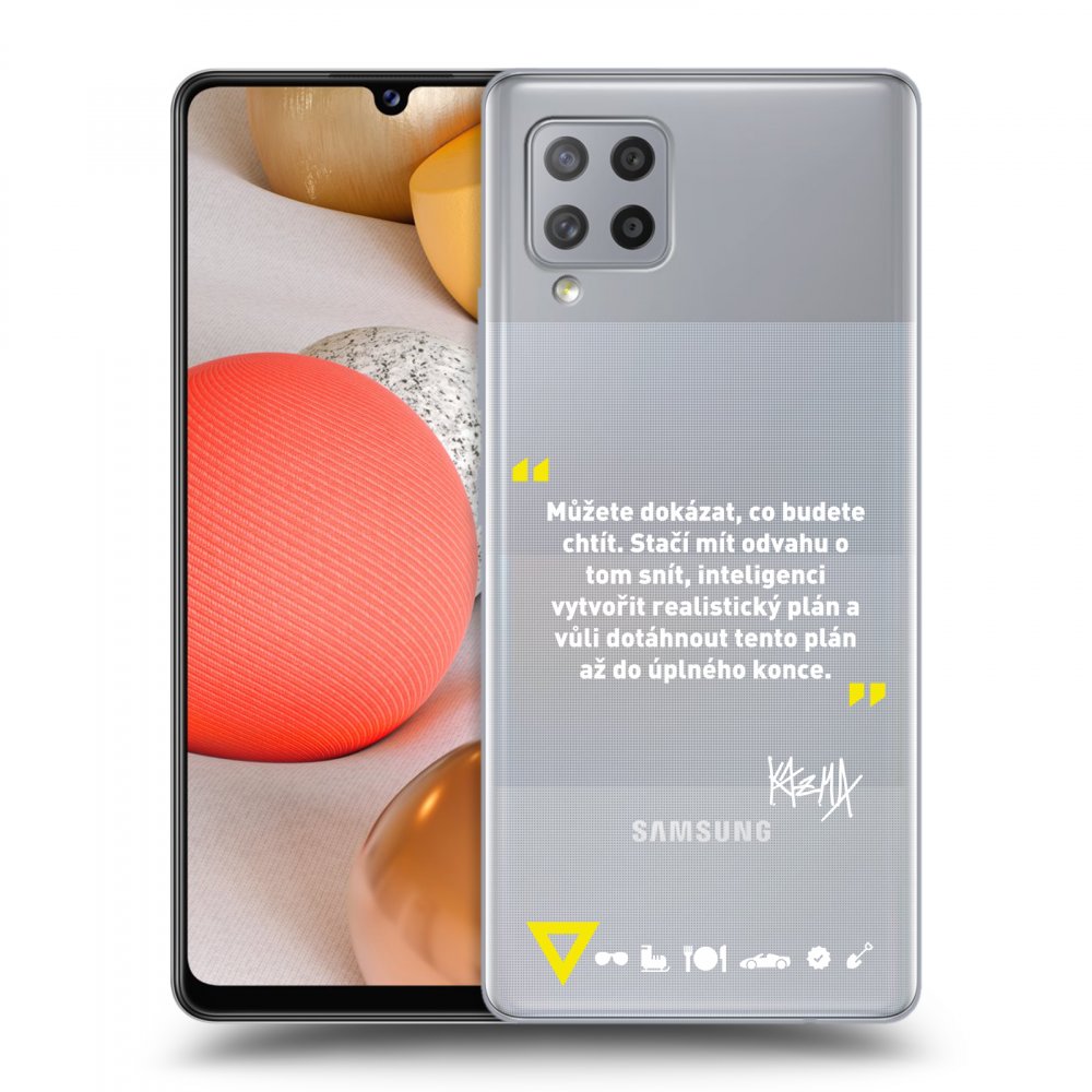 Picasee silikónový prehľadný obal pre Samsung Galaxy A42 A426B - Kazma - MŮŽETE DOKÁZAT, CO BUDETE CHTÍT