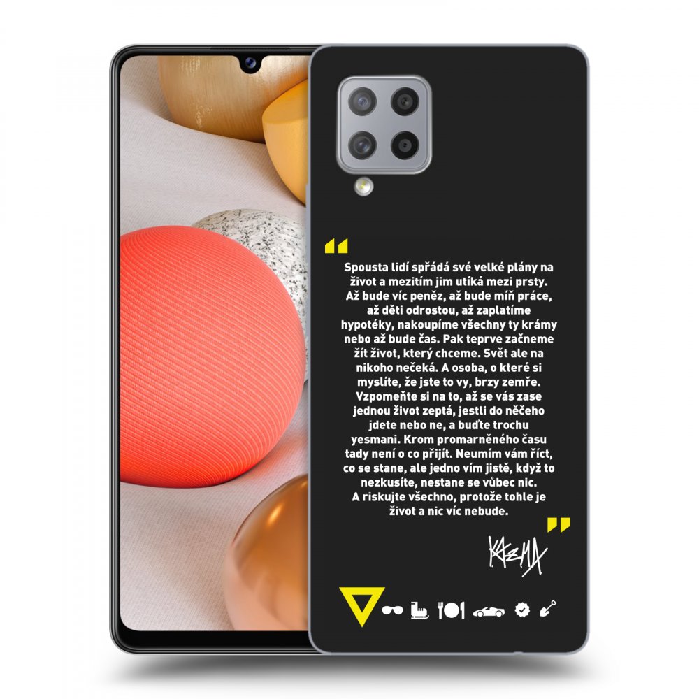 Picasee silikónový čierny obal pre Samsung Galaxy A42 A426B - Kazma - BUĎTE TROCHU YESMANI