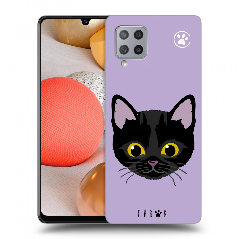 Picasee silikónový čierny obal pre Samsung Galaxy A42 A426B - Chybí mi kočky - Fialová