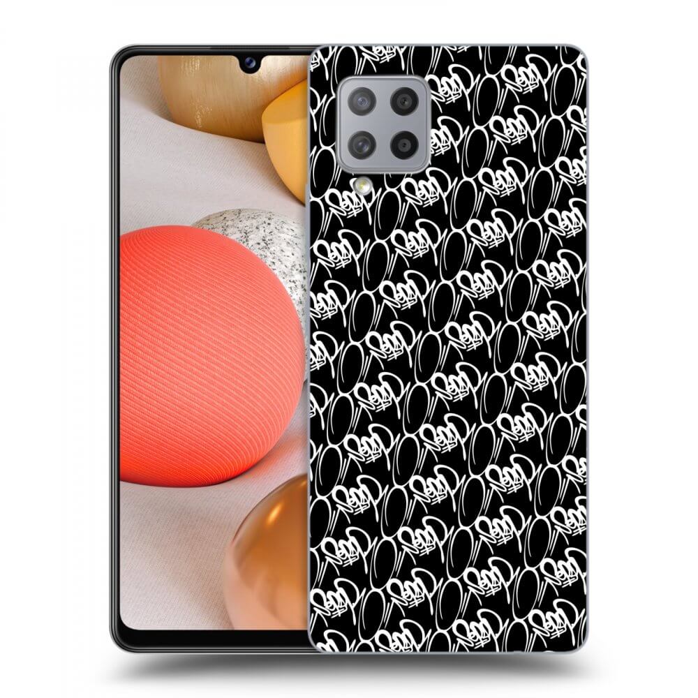 Picasee silikónový čierny obal pre Samsung Galaxy A42 A426B - Separ - White On Black 2