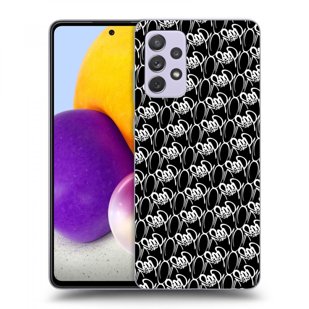 Picasee silikónový čierny obal pre Samsung Galaxy A72 A725F - Separ - White On Black 2