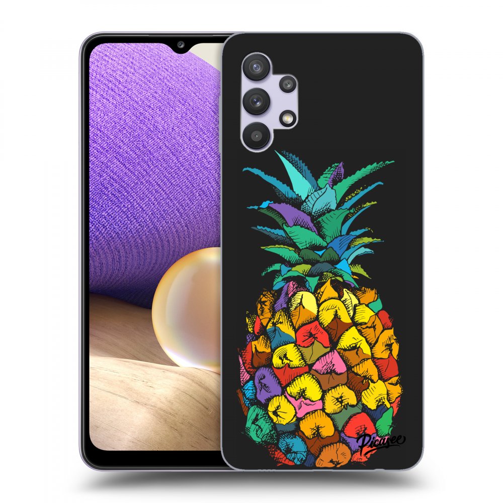 Picasee silikónový čierny obal pre Samsung Galaxy A32 5G A326B - Pineapple
