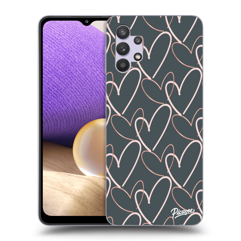 Picasee silikónový prehľadný obal pre Samsung Galaxy A32 5G A326B - Lots of love