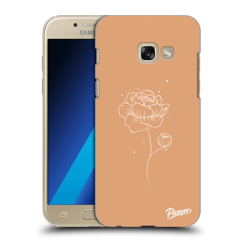 Picasee silikónový prehľadný obal pre Samsung Galaxy A3 2017 A320F - Peonies