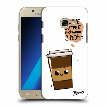 Picasee silikónový prehľadný obal pre Samsung Galaxy A3 2017 A320F - Cute coffee
