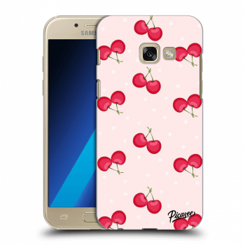 Picasee silikónový prehľadný obal pre Samsung Galaxy A3 2017 A320F - Cherries