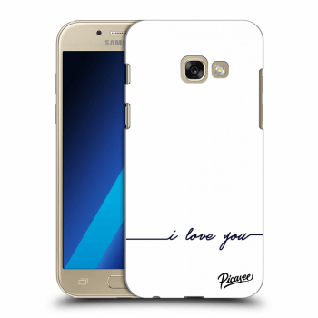 Picasee silikónový prehľadný obal pre Samsung Galaxy A3 2017 A320F - I love you