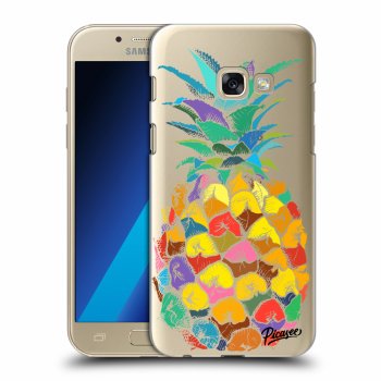 Picasee silikónový prehľadný obal pre Samsung Galaxy A3 2017 A320F - Pineapple