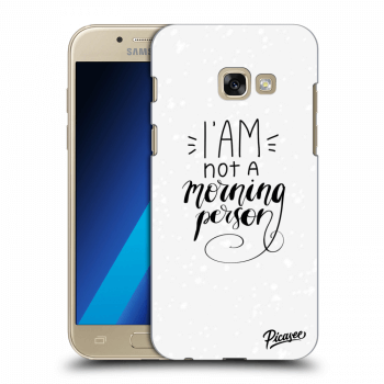 Picasee silikónový prehľadný obal pre Samsung Galaxy A3 2017 A320F - I am not a morning person