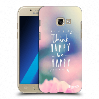 Picasee silikónový prehľadný obal pre Samsung Galaxy A3 2017 A320F - Think happy be happy