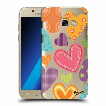Picasee silikónový prehľadný obal pre Samsung Galaxy A3 2017 A320F - Colored heart