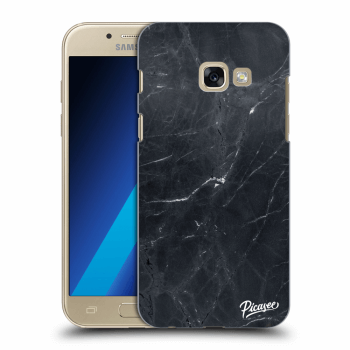 Picasee silikónový prehľadný obal pre Samsung Galaxy A3 2017 A320F - Black marble
