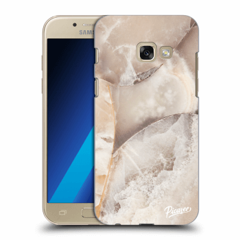 Picasee silikónový prehľadný obal pre Samsung Galaxy A3 2017 A320F - Cream marble