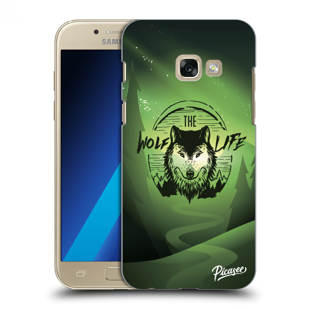 Picasee silikónový prehľadný obal pre Samsung Galaxy A3 2017 A320F - Wolf life