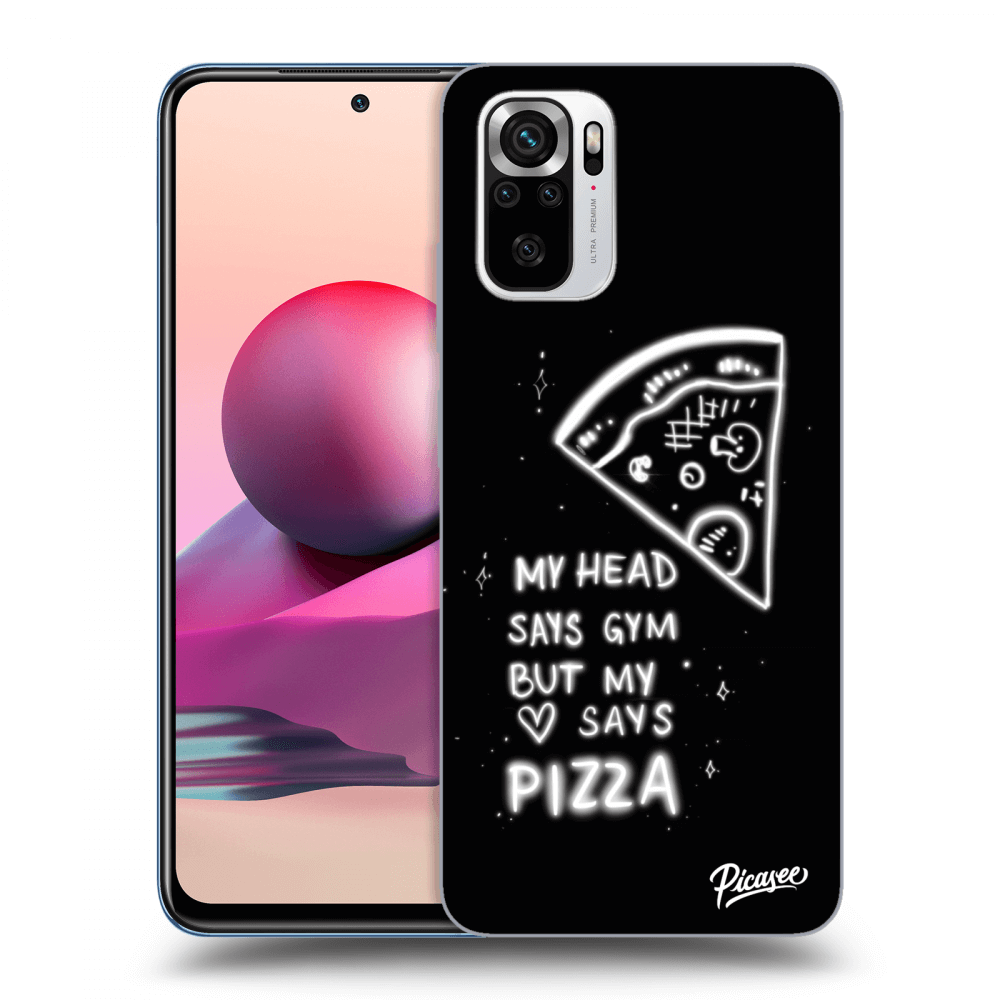 Picasee silikónový čierny obal pre Xiaomi Redmi Note 10S - Pizza