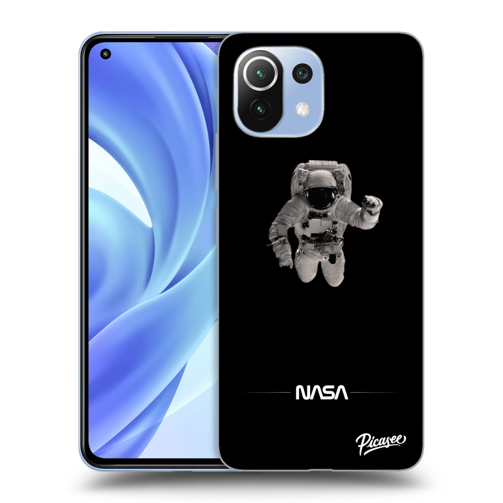Picasee silikónový čierny obal pre Xiaomi Mi 11 - Astronaut Minimal