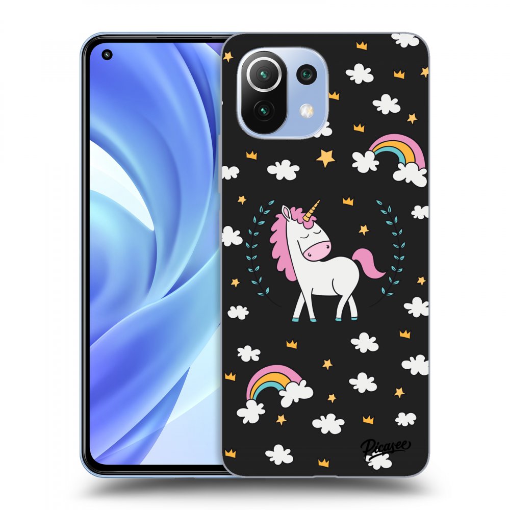 Picasee silikónový čierny obal pre Xiaomi Mi 11 - Unicorn star heaven