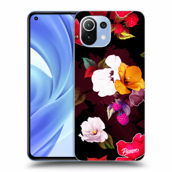 Picasee silikónový prehľadný obal pre Xiaomi Mi 11 Lite - Flowers and Berries