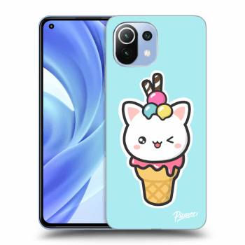 Picasee silikónový prehľadný obal pre Xiaomi Mi 11 Lite - Ice Cream Cat