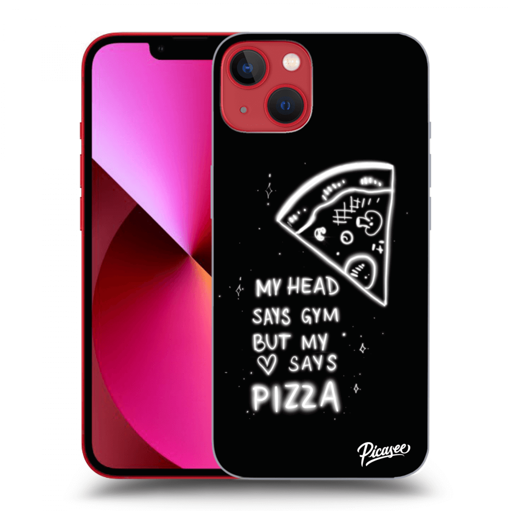 Picasee silikónový prehľadný obal pre Apple iPhone 13 - Pizza