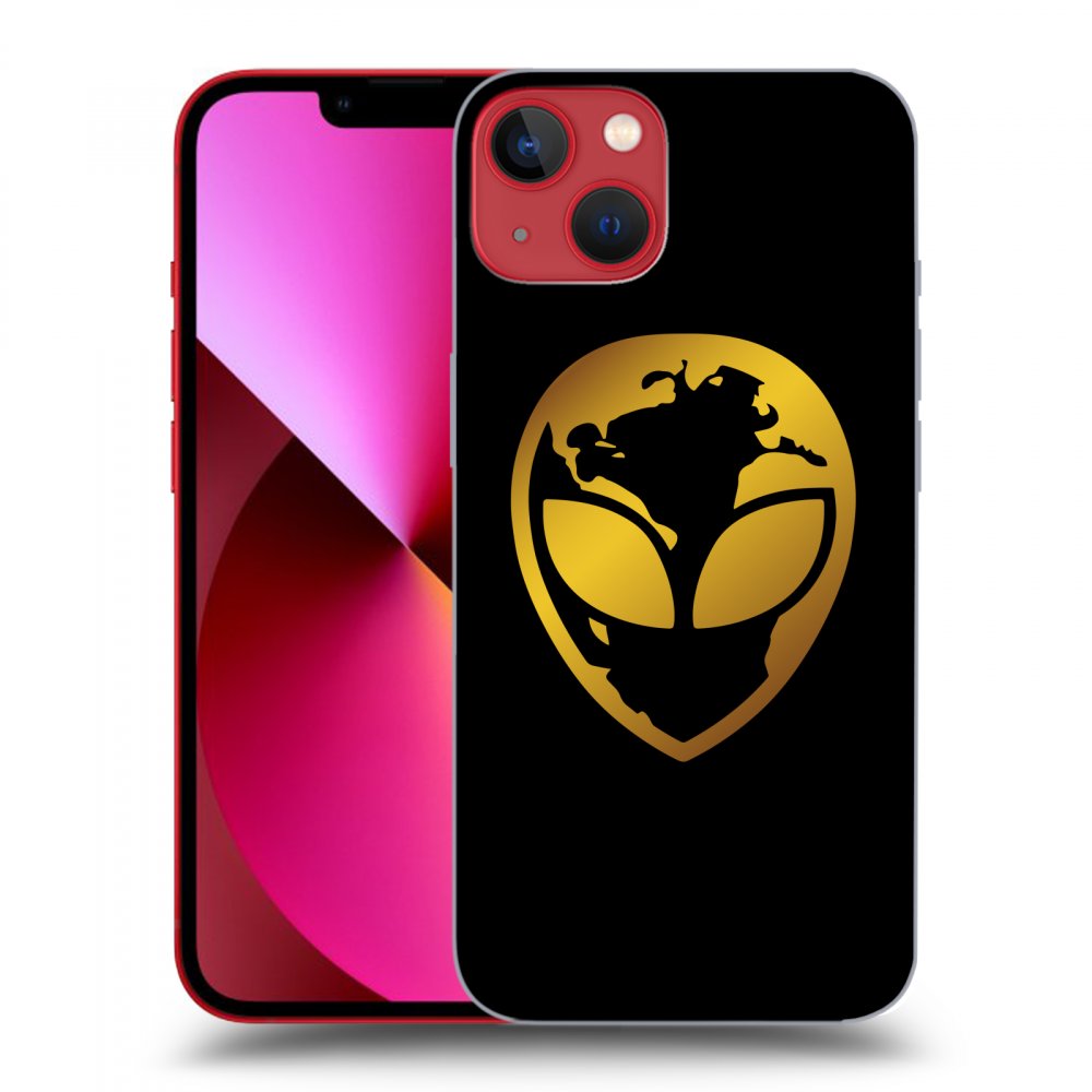 Picasee ULTIMATE CASE pro Apple iPhone 13 - EARTH - Gold Alien 3.0