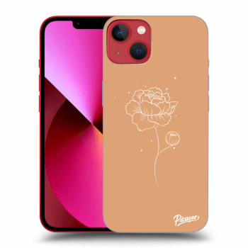 Picasee silikónový čierny obal pre Apple iPhone 13 - Peonies