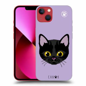 Picasee silikónový čierny obal pre Apple iPhone 13 - Chybí mi kočky - Fialová