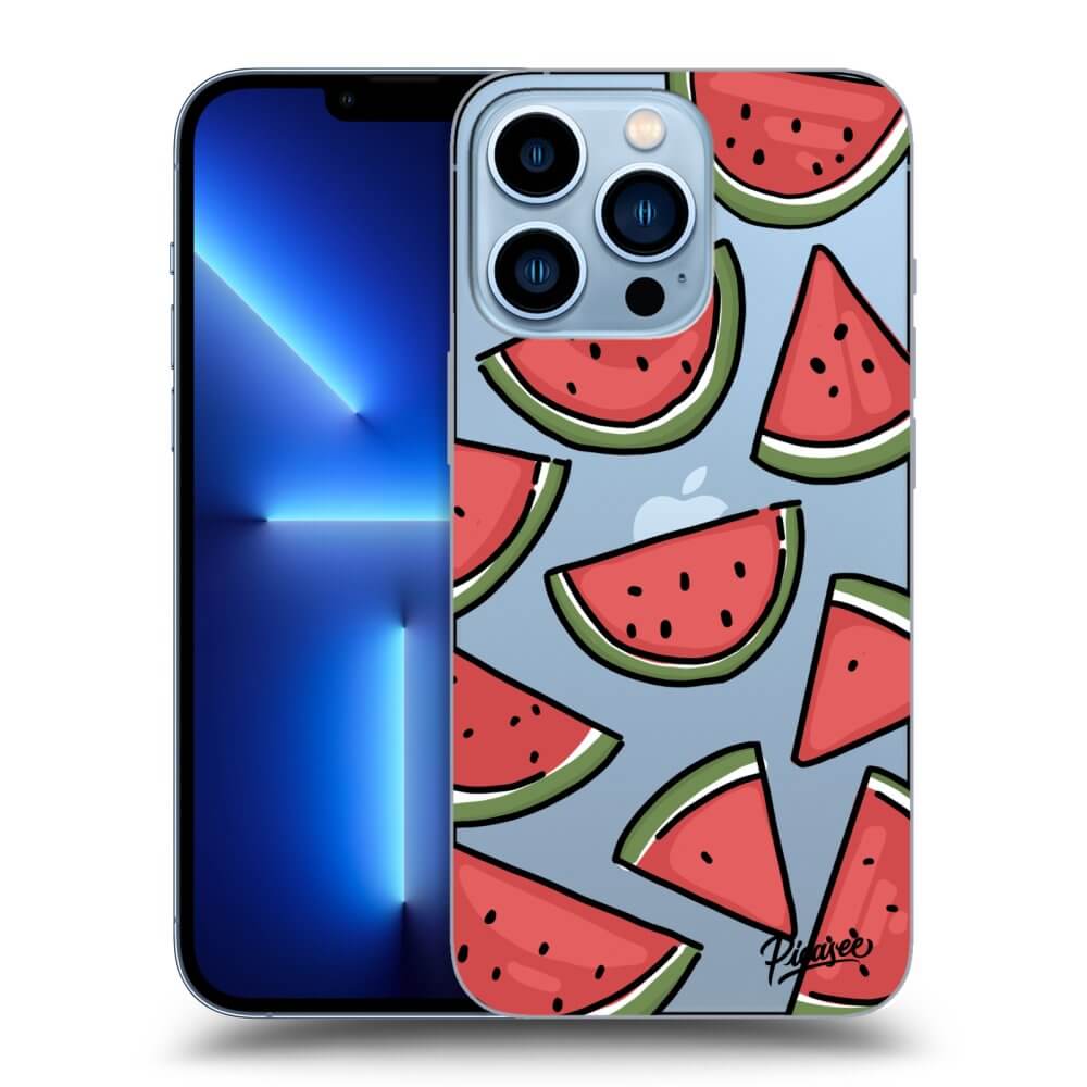 Picasee silikónový prehľadný obal pre Apple iPhone 13 Pro - Melone