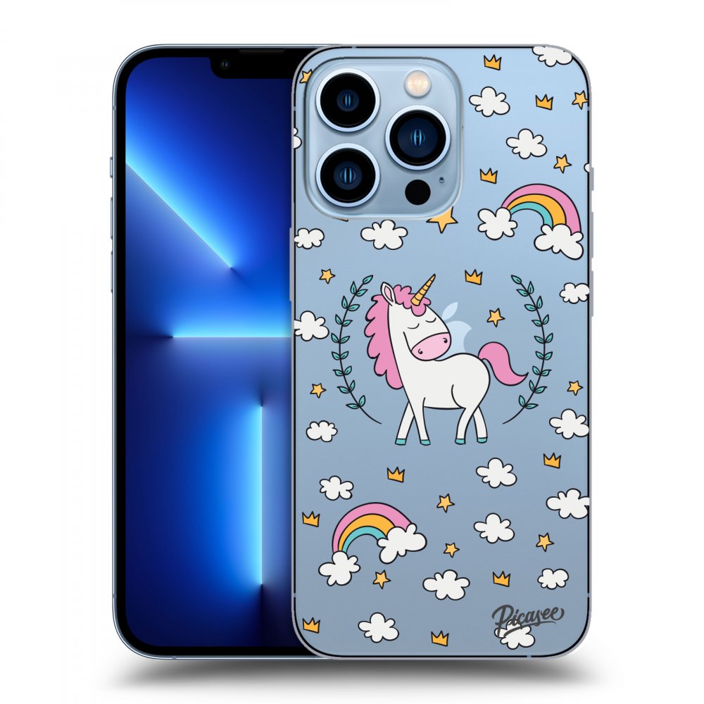 Picasee silikónový prehľadný obal pre Apple iPhone 13 Pro - Unicorn star heaven
