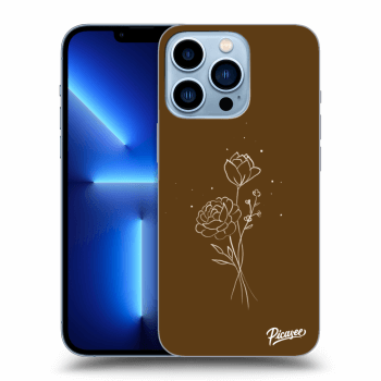 Picasee ULTIMATE CASE MagSafe pro Apple iPhone 13 Pro - Brown flowers