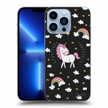 Picasee silikónový čierny obal pre Apple iPhone 13 Pro - Unicorn star heaven
