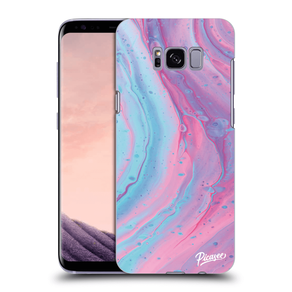 Picasee silikónový prehľadný obal pre Samsung Galaxy S8+ G955F - Pink liquid