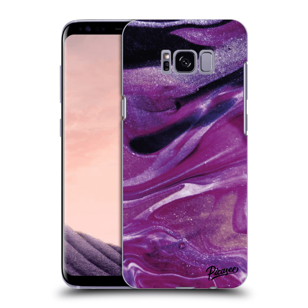 Picasee silikónový prehľadný obal pre Samsung Galaxy S8+ G955F - Purple glitter