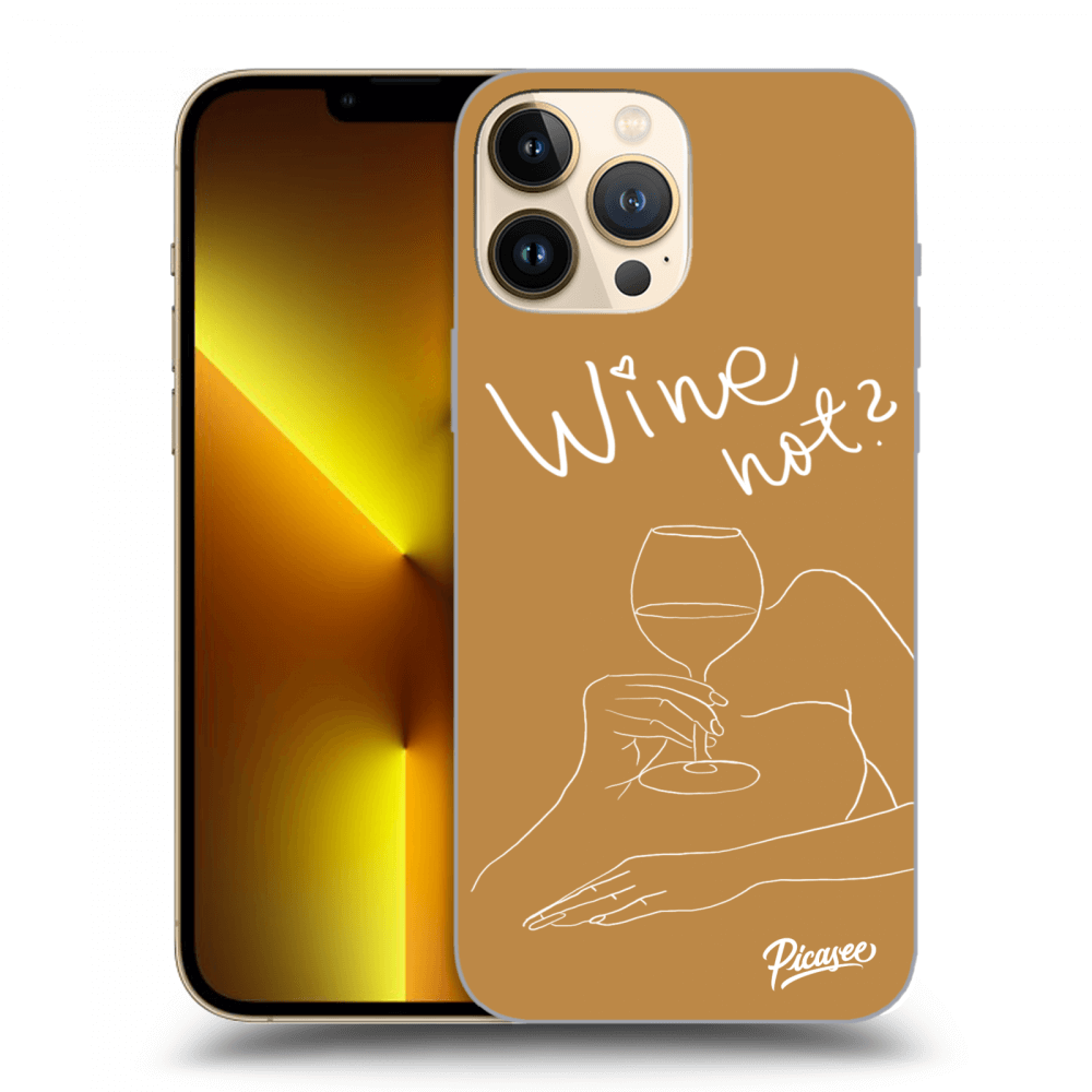 Picasee silikónový prehľadný obal pre Apple iPhone 13 Pro Max - Wine not