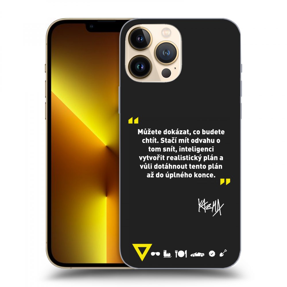 Picasee silikónový čierny obal pre Apple iPhone 13 Pro Max - Kazma - MŮŽETE DOKÁZAT, CO BUDETE CHTÍT