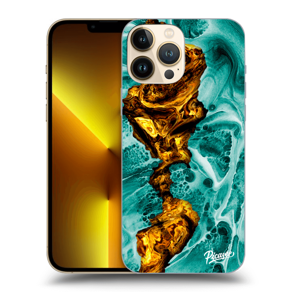Picasee silikónový čierny obal pre Apple iPhone 13 Pro Max - Goldsky