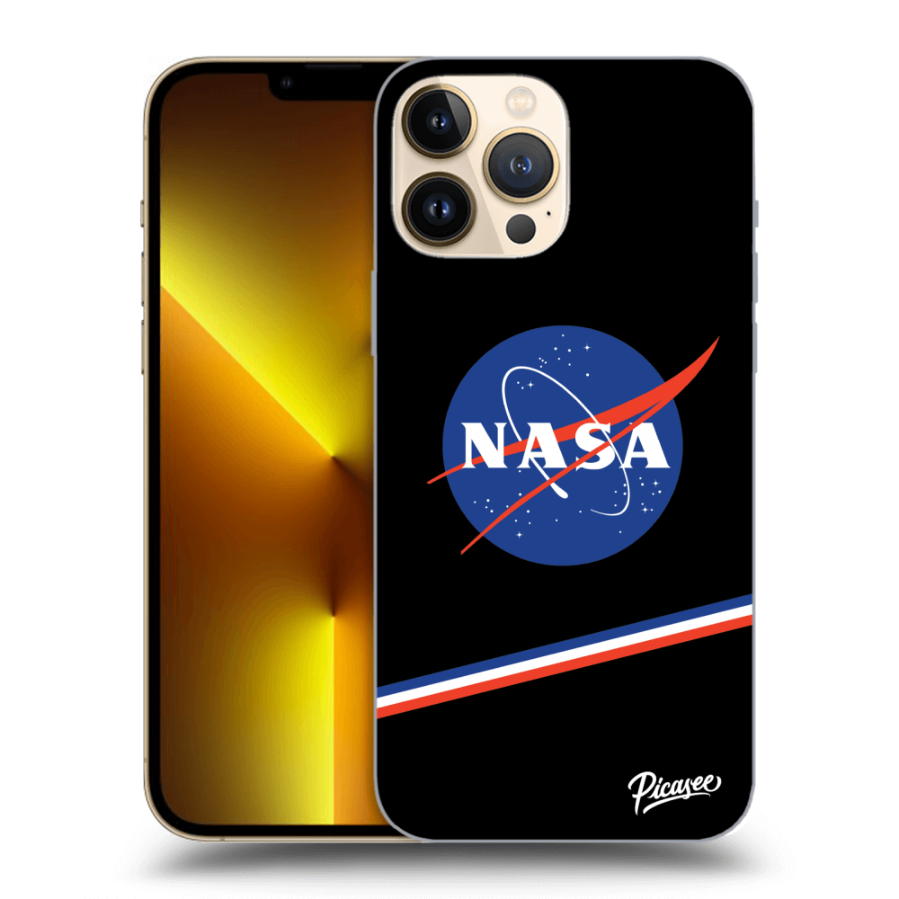 Picasee silikónový čierny obal pre Apple iPhone 13 Pro Max - NASA Original