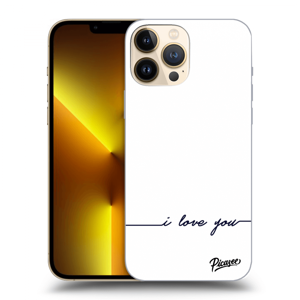 Picasee silikónový čierny obal pre Apple iPhone 13 Pro Max - Milujem ťa