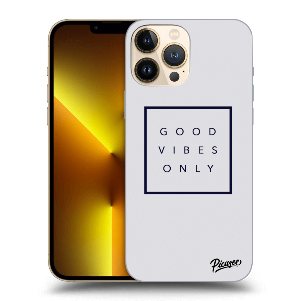 Picasee silikónový čierny obal pre Apple iPhone 13 Pro Max - Good vibes only
